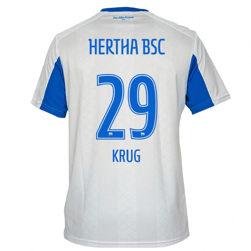 Danxen Femme Maillot Magdalena Krug #29 Blanc Bleu Tenues Extérieur 2025/26 T-Shirt