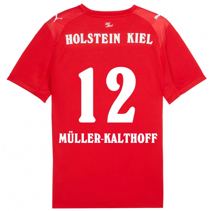 Danxen Femme Maillot Henrie Müller-Kalthoff #12 Rouge Bleu Tenues Extérieur 2025/26 T-Shirt
