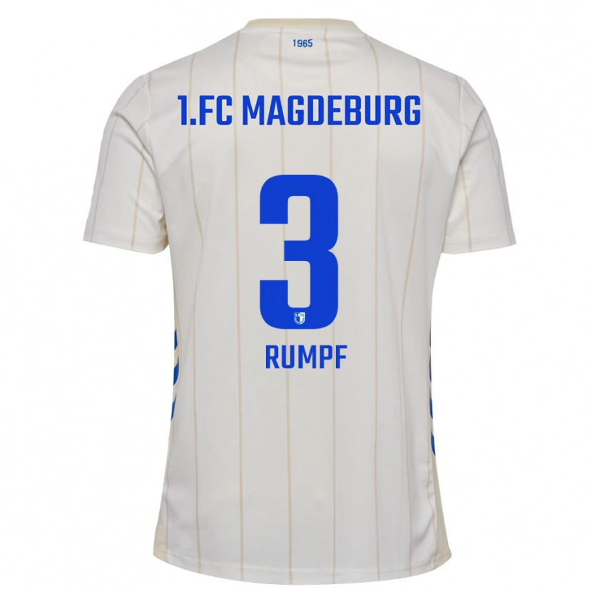 Danxen Femme Maillot Mathilda Rumpf #3 Blanc Bleu Tenues Extérieur 2025/26 T-Shirt