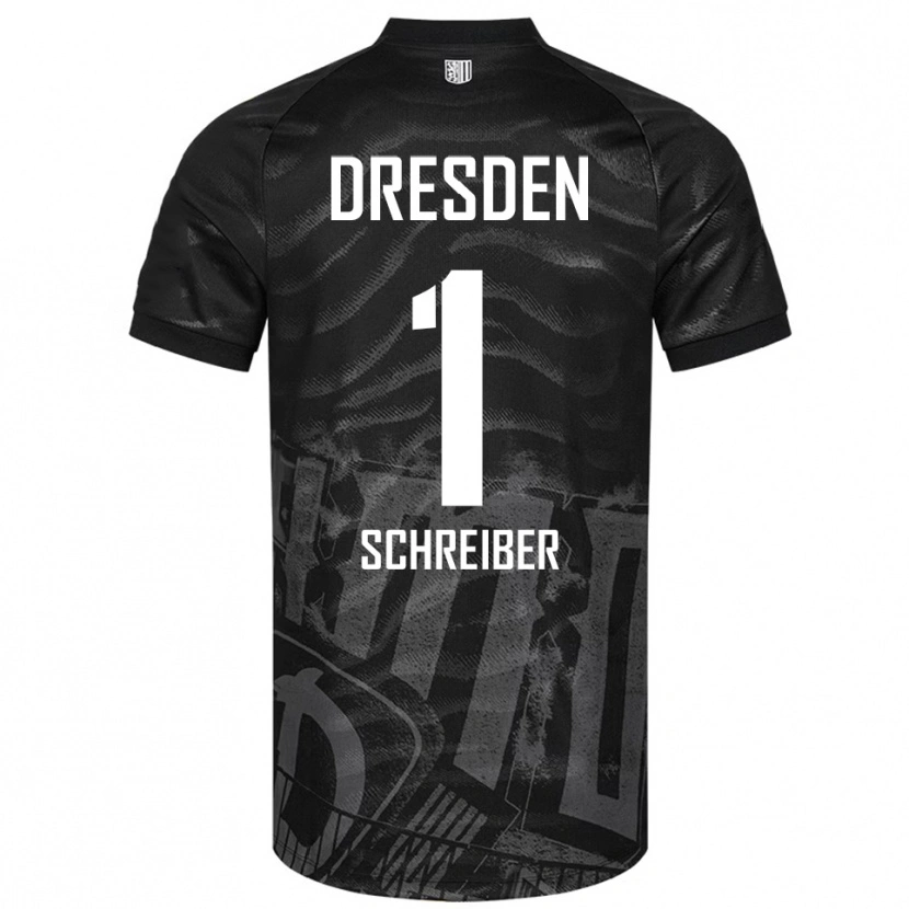 Danxen Femme Maillot Tim Schreiber #1 Noir Gris Tenues Extérieur 2025/26 T-Shirt