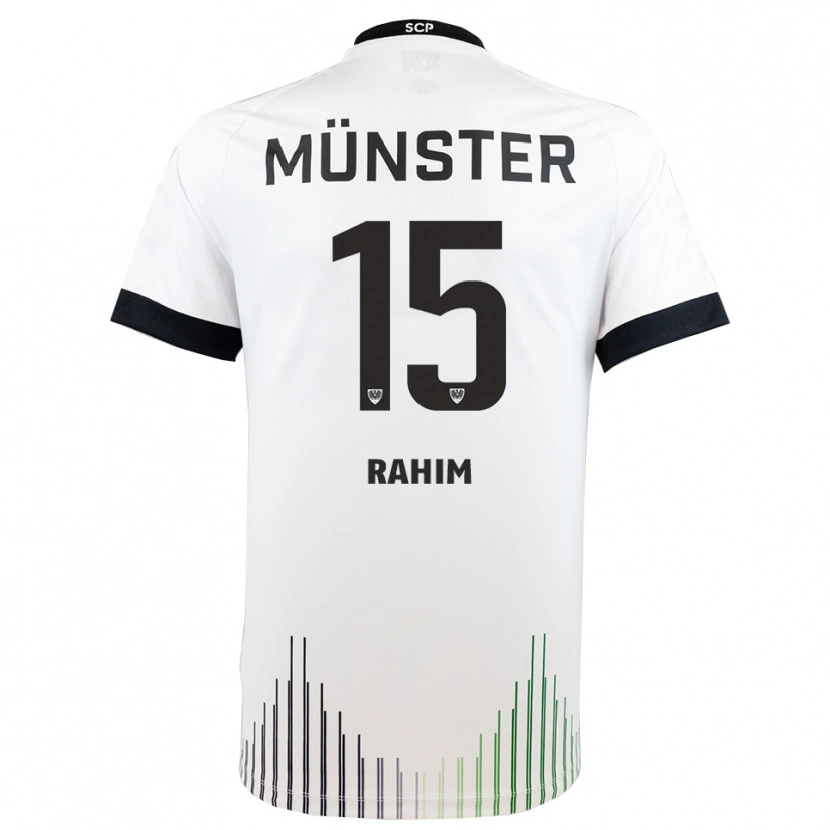 Danxen Femme Maillot David Rahim #15 Blanc Noir Tenues Extérieur 2025/26 T-Shirt