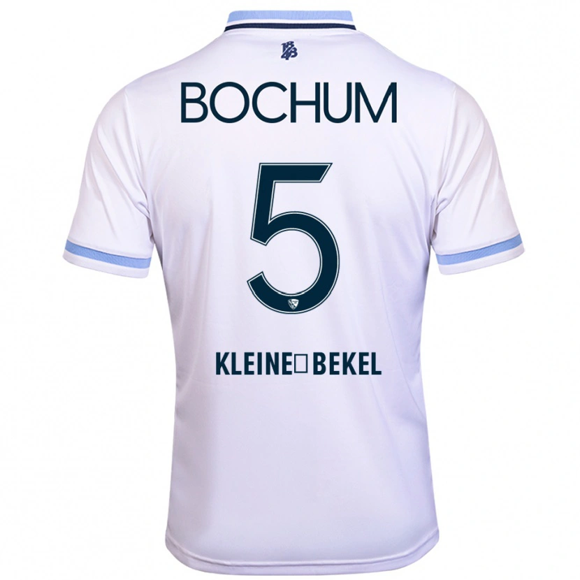 Danxen Femme Maillot Colin Kleine-Bekel #5 Blanc Bleu Ciel Tenues Extérieur 2025/26 T-Shirt