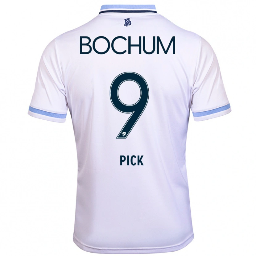 Danxen Femme Maillot Luis Pick #9 Blanc Bleu Ciel Tenues Extérieur 2025/26 T-Shirt