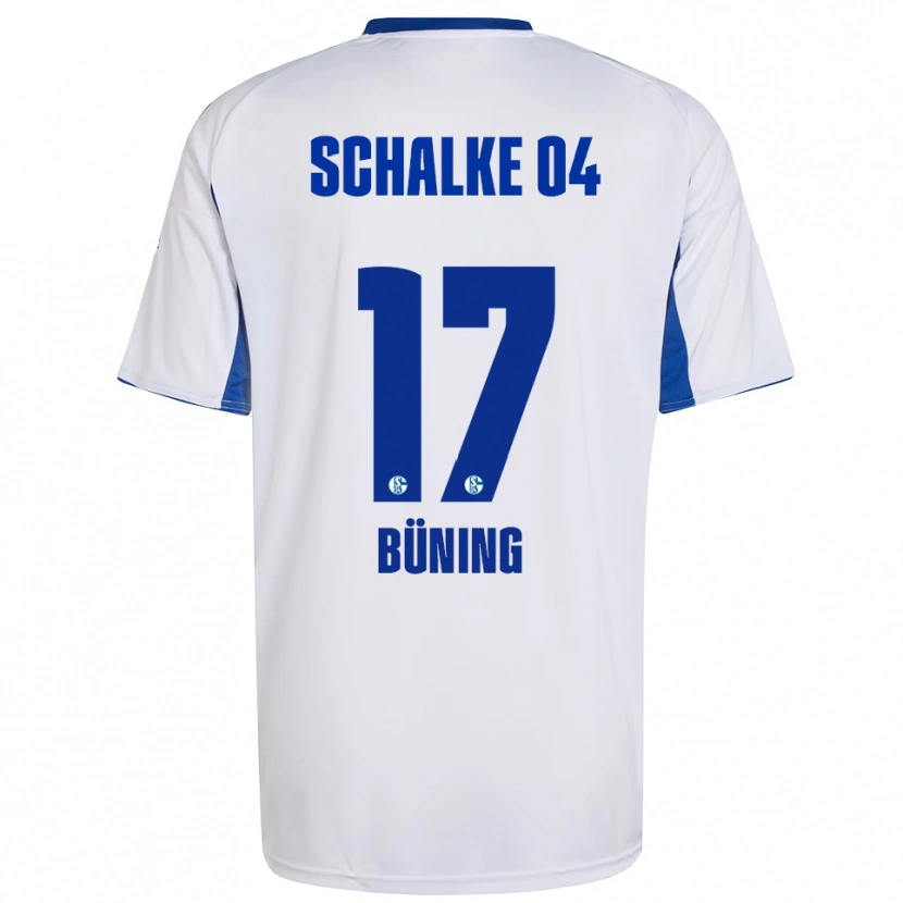 Danxen Femme Maillot Michelle Büning #17 Blanc Bleu Tenues Extérieur 2025/26 T-Shirt
