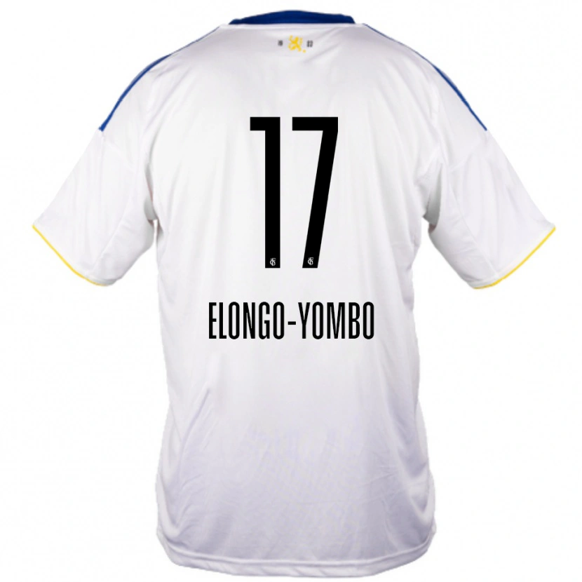Danxen Femme Maillot Rodney Elongo-Yombo #17 Blanc Bleu Jaune Tenues Extérieur 2025/26 T-Shirt