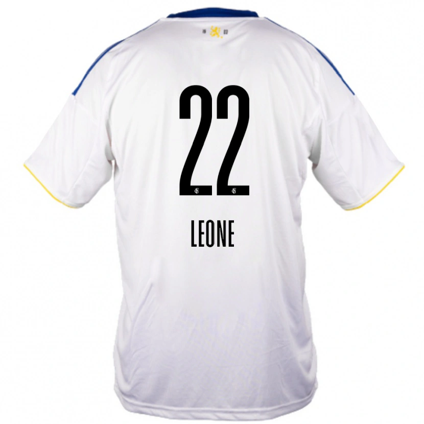Danxen Femme Maillot Vincent Leone #22 Blanc Bleu Jaune Tenues Extérieur 2025/26 T-Shirt