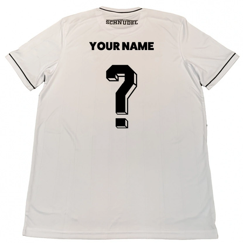 Danxen Femme Maillot Votre Nom #0 Blanc Noir Tenues Extérieur 2025/26 T-Shirt