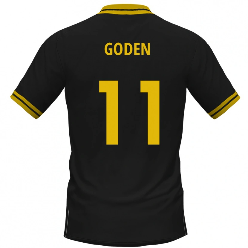 Danxen Femme Maillot Kevin Goden #11 Noir Jaune Tenues Extérieur 2025/26 T-Shirt