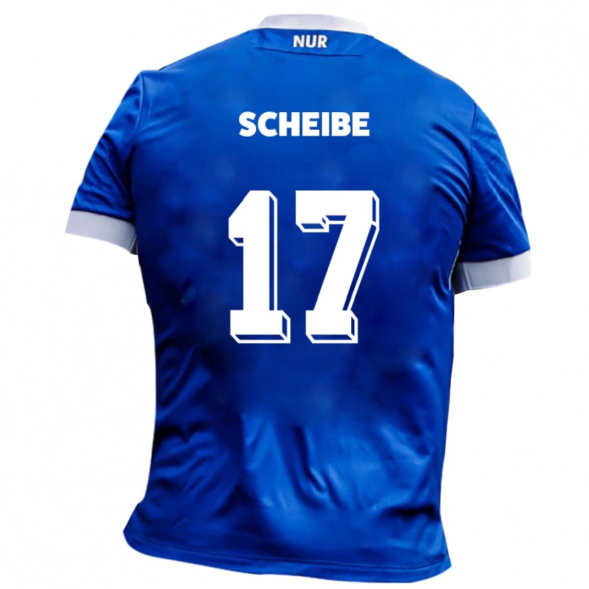 Danxen Femme Maillot Niklas Scheibe #17 Bleu Blanc Tenues Extérieur 2025/26 T-Shirt