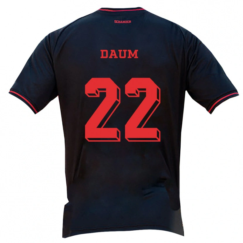 Danxen Femme Maillot Anna-Lena Daum #22 Noir Rouge Blanc Tenues Extérieur 2025/26 T-Shirt