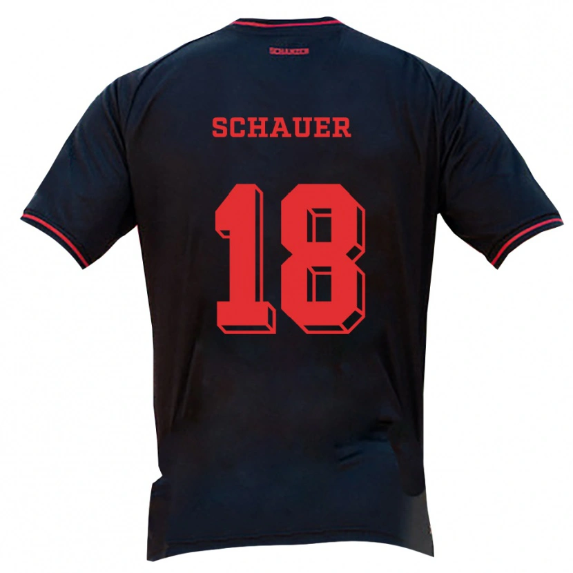 Danxen Femme Maillot Sarah Schauer #18 Noir Rouge Blanc Tenues Extérieur 2025/26 T-Shirt
