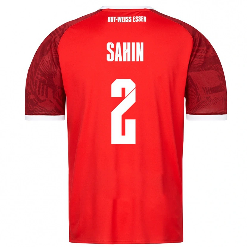 Danxen Femme Maillot Can Sahin #2 Rouge Bourgogne Blanc Tenues Extérieur 2025/26 T-Shirt