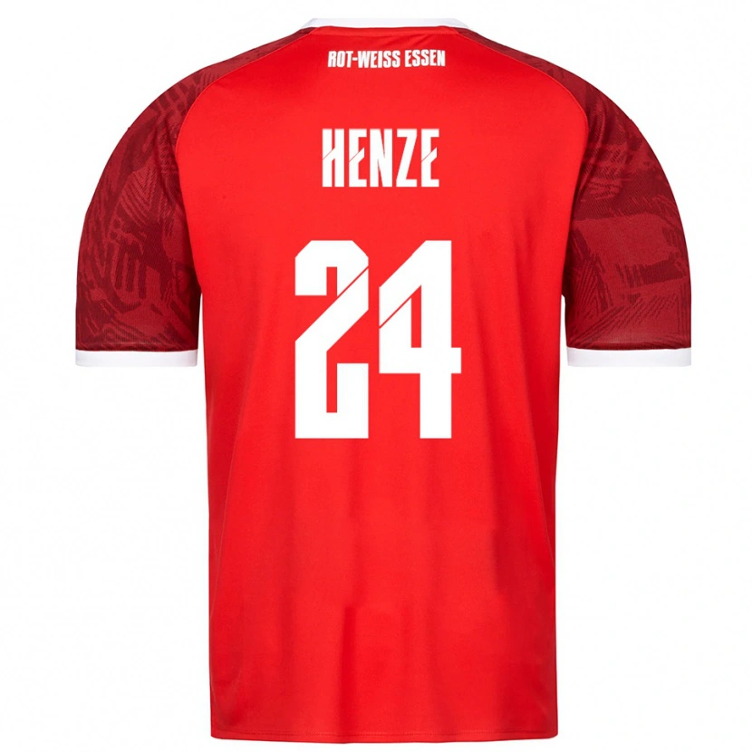 Danxen Femme Maillot Brandon-Louis Henze #24 Rouge Bourgogne Blanc Tenues Extérieur 2025/26 T-Shirt