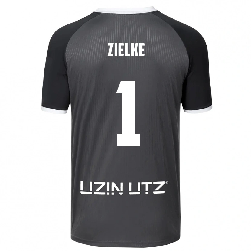 Danxen Femme Maillot Paul Zielke #1 Gris Blanc Tenues Extérieur 2025/26 T-Shirt