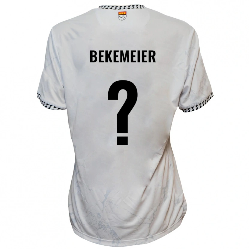 Danxen Femme Maillot Carolin Bekemeier #0 Blanc Noir Tenues Extérieur 2025/26 T-Shirt