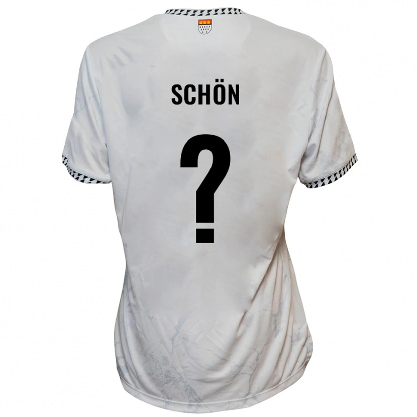 Danxen Femme Maillot Ines Schön #0 Blanc Noir Tenues Extérieur 2025/26 T-Shirt