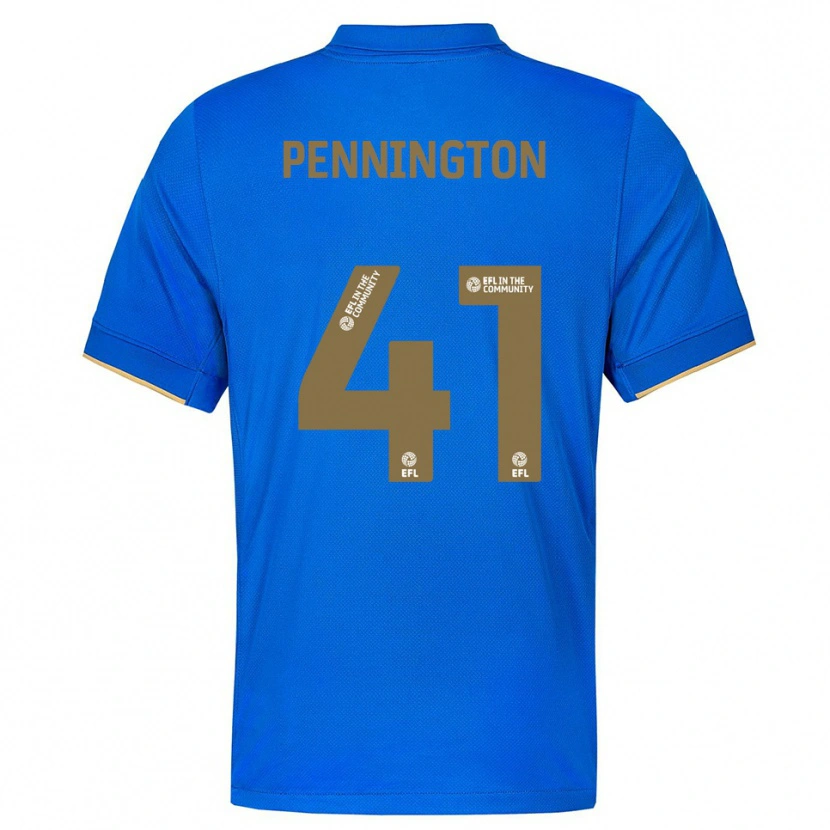 Danxen Enfant Maillot Cody Pennington #41 Bleu Or Tenues Domicile 2025/26 T-Shirt