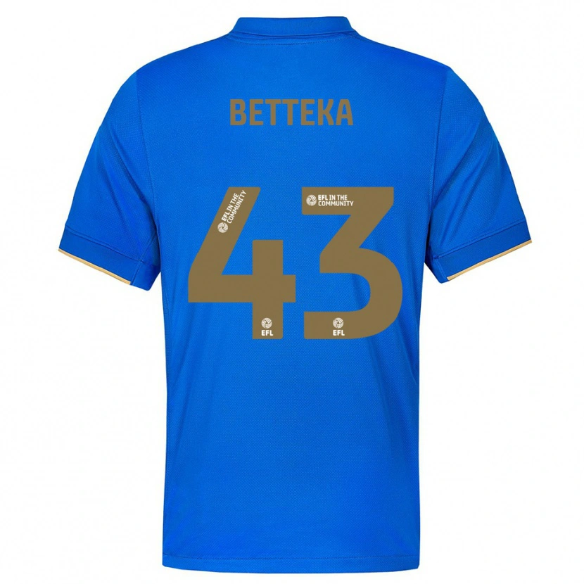 Danxen Enfant Maillot Zaid Betteka #43 Bleu Or Tenues Domicile 2025/26 T-Shirt