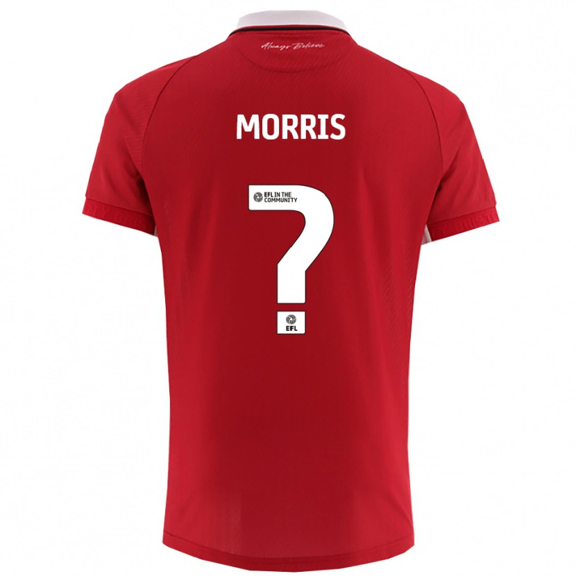Danxen Enfant Maillot Matt Morris #0 Blanc Rouge Tenues Domicile 2025/26 T-Shirt