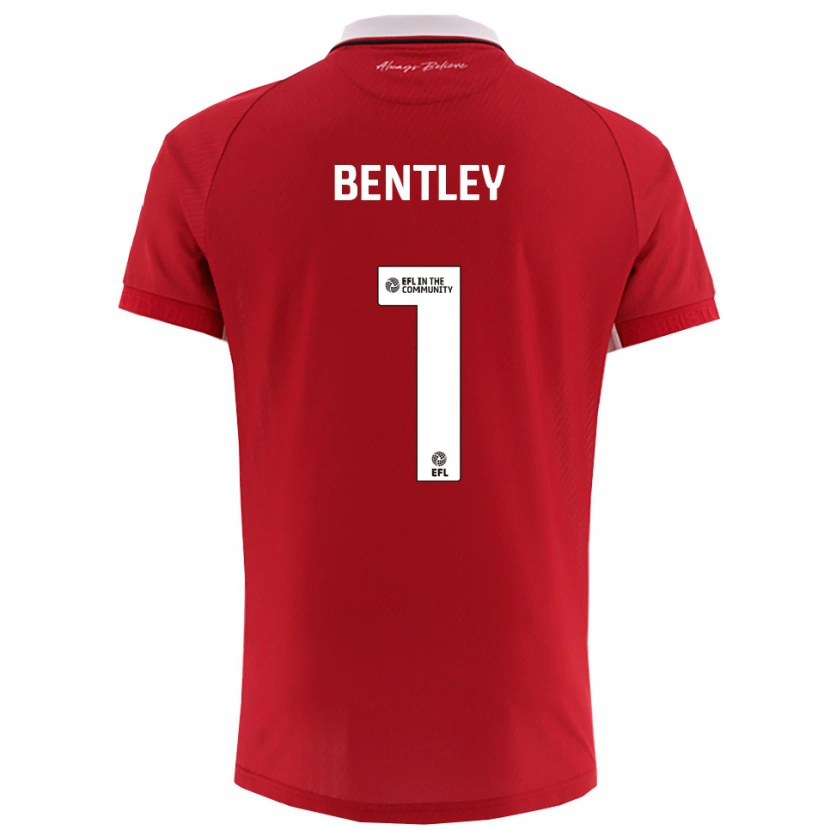 Danxen Enfant Maillot Fran Bentley #1 Blanc Rouge Tenues Domicile 2025/26 T-Shirt