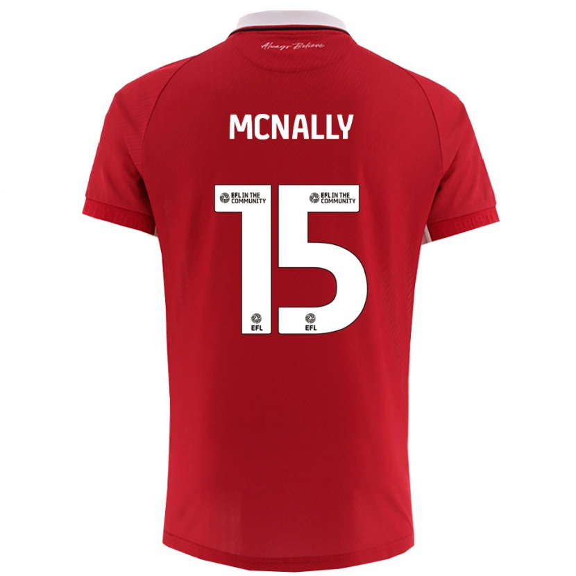 Danxen Enfant Maillot Luke Mcnally #15 Blanc Rouge Tenues Domicile 2025/26 T-Shirt