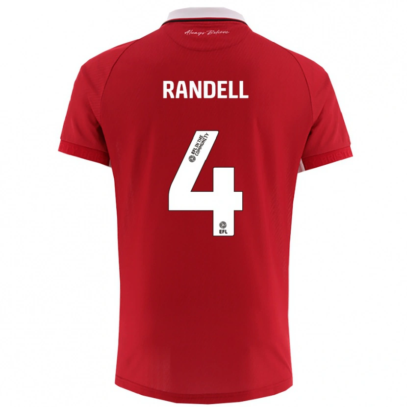 Danxen Enfant Maillot Adam Randell #4 Blanc Rouge Tenues Domicile 2025/26 T-Shirt