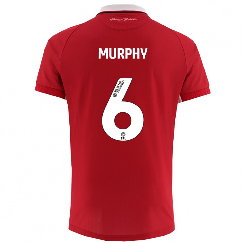 Danxen Enfant Maillot Adam Murphy #6 Blanc Rouge Tenues Domicile 2025/26 T-Shirt
