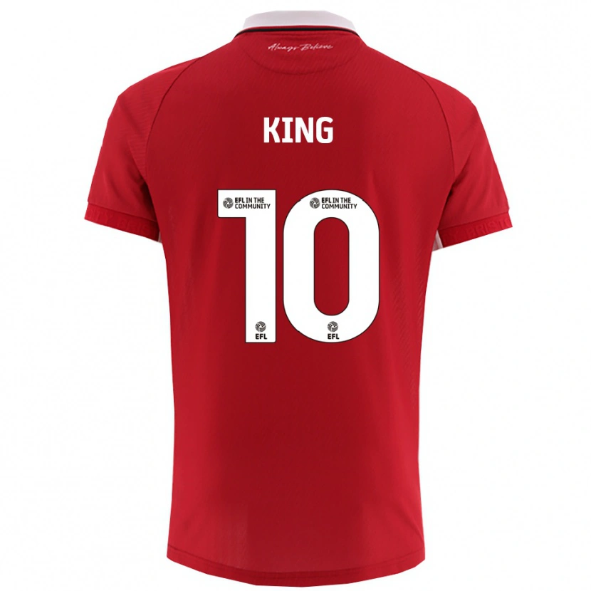 Danxen Enfant Maillot Andy King #10 Blanc Rouge Tenues Domicile 2025/26 T-Shirt