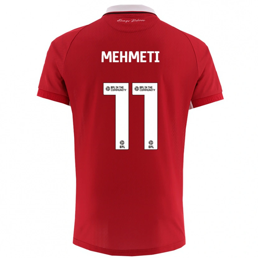 Danxen Enfant Maillot Anis Mehmeti #11 Blanc Rouge Tenues Domicile 2025/26 T-Shirt