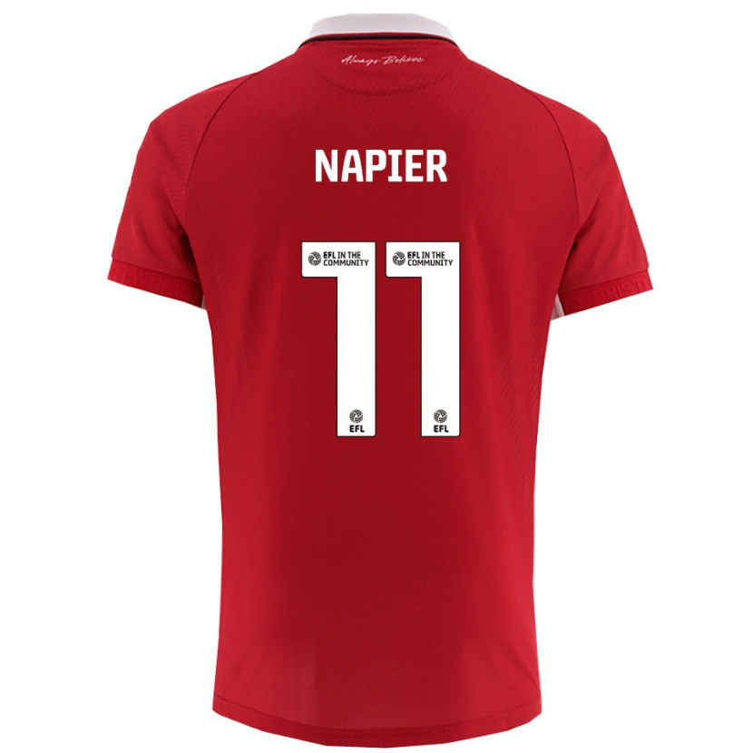 Danxen Enfant Maillot Jamie-Lee Napier #11 Blanc Rouge Tenues Domicile 2025/26 T-Shirt