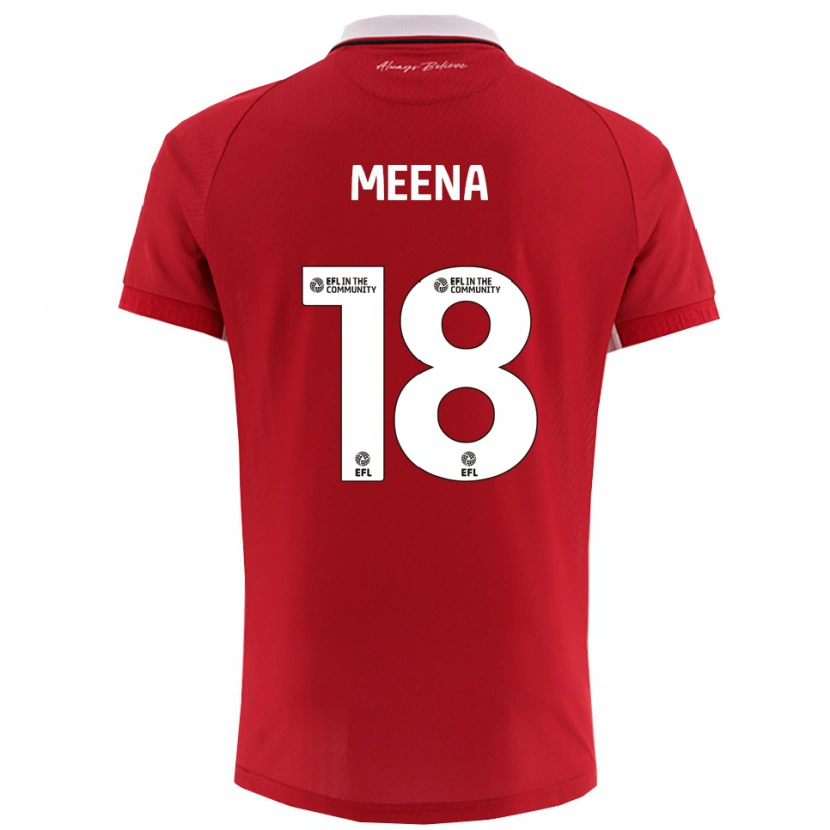 Danxen Enfant Maillot Malaika Meena #18 Blanc Rouge Tenues Domicile 2025/26 T-Shirt