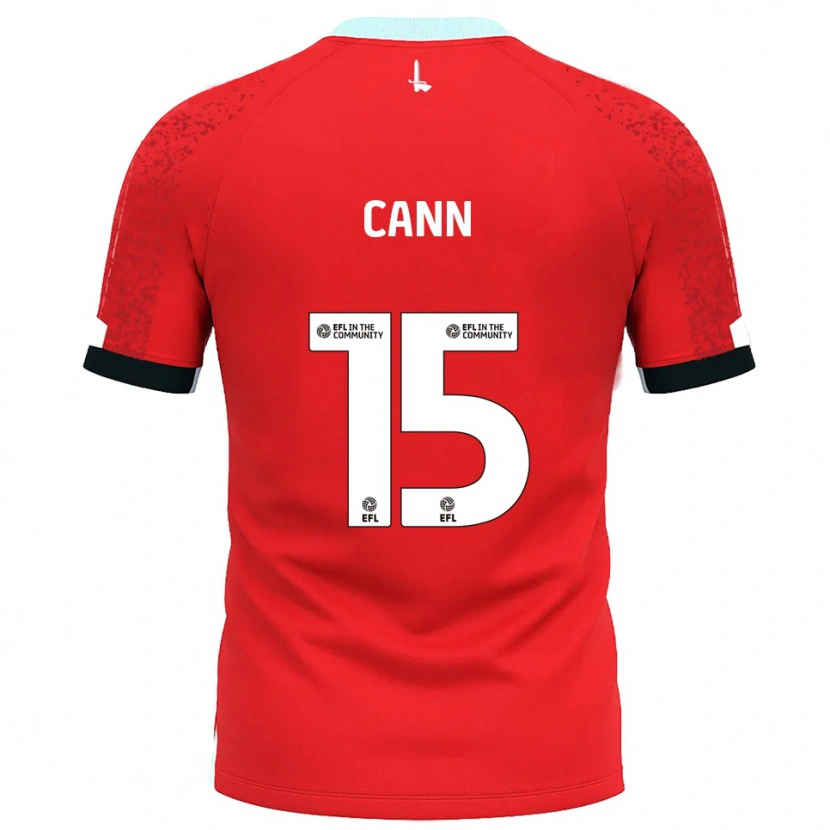 Danxen Enfant Maillot Ethan Cann #15 Rouge Blanc Tenues Domicile 2025/26 T-Shirt