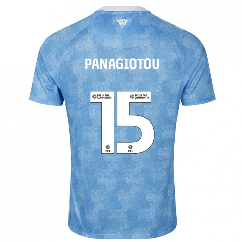Danxen Enfant Maillot Constantine Panagiotou #15 Bleu Ciel Blanc Tenues Domicile 2025/26 T-Shirt