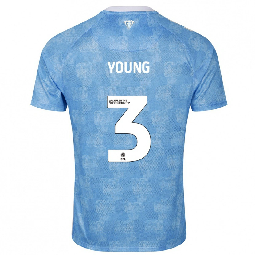 Danxen Enfant Maillot Shay Young #3 Bleu Ciel Blanc Tenues Domicile 2025/26 T-Shirt