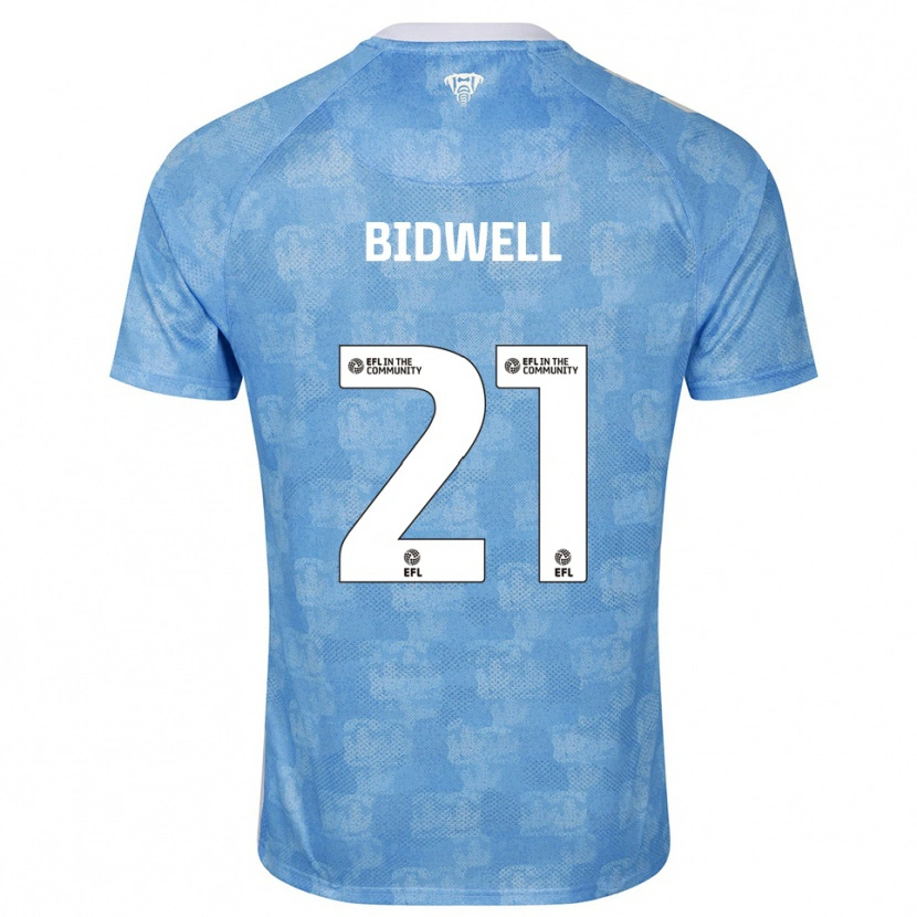 Danxen Enfant Maillot Jake Bidwell #21 Bleu Ciel Blanc Tenues Domicile 2025/26 T-Shirt