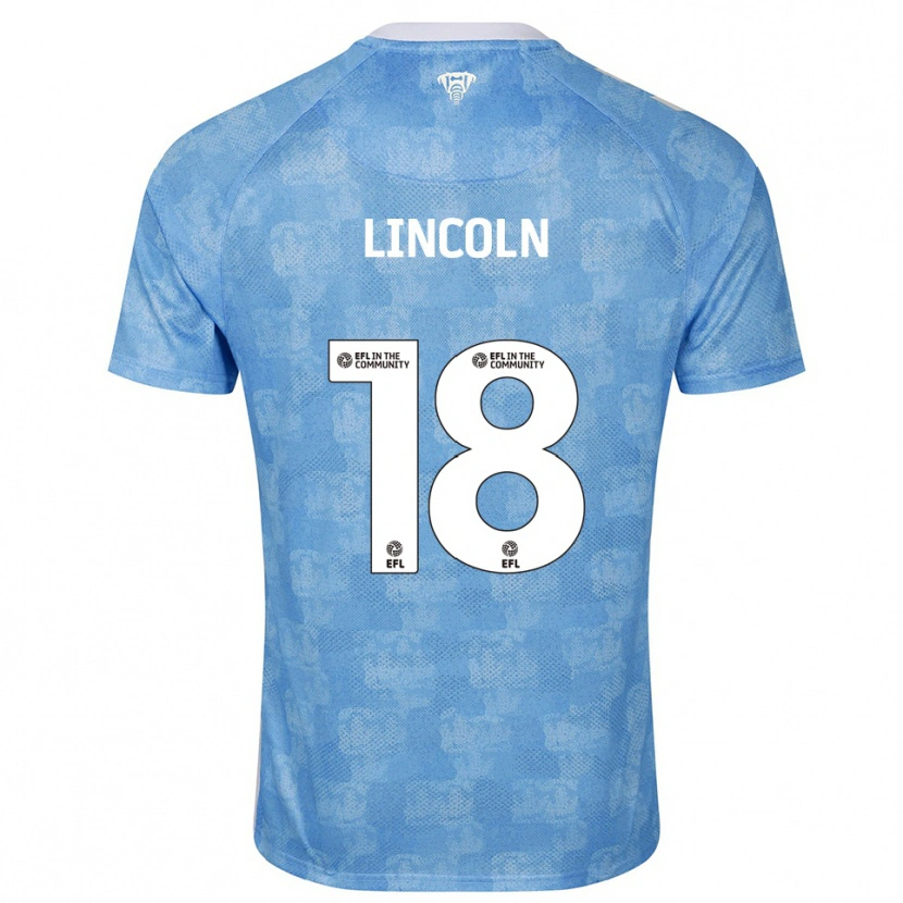 Danxen Enfant Maillot Khavarni Lincoln #18 Bleu Ciel Blanc Tenues Domicile 2025/26 T-Shirt