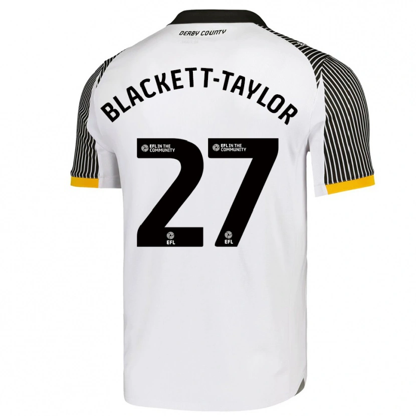 Danxen Enfant Maillot Corey Blackett-Taylor #27 Blanc Noir Tenues Domicile 2025/26 T-Shirt