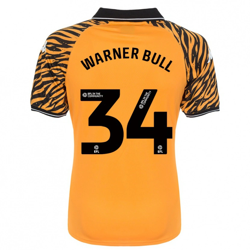 Danxen Enfant Maillot Lucy Warner-Bull #34 Orange Noir Tenues Domicile 2025/26 T-Shirt