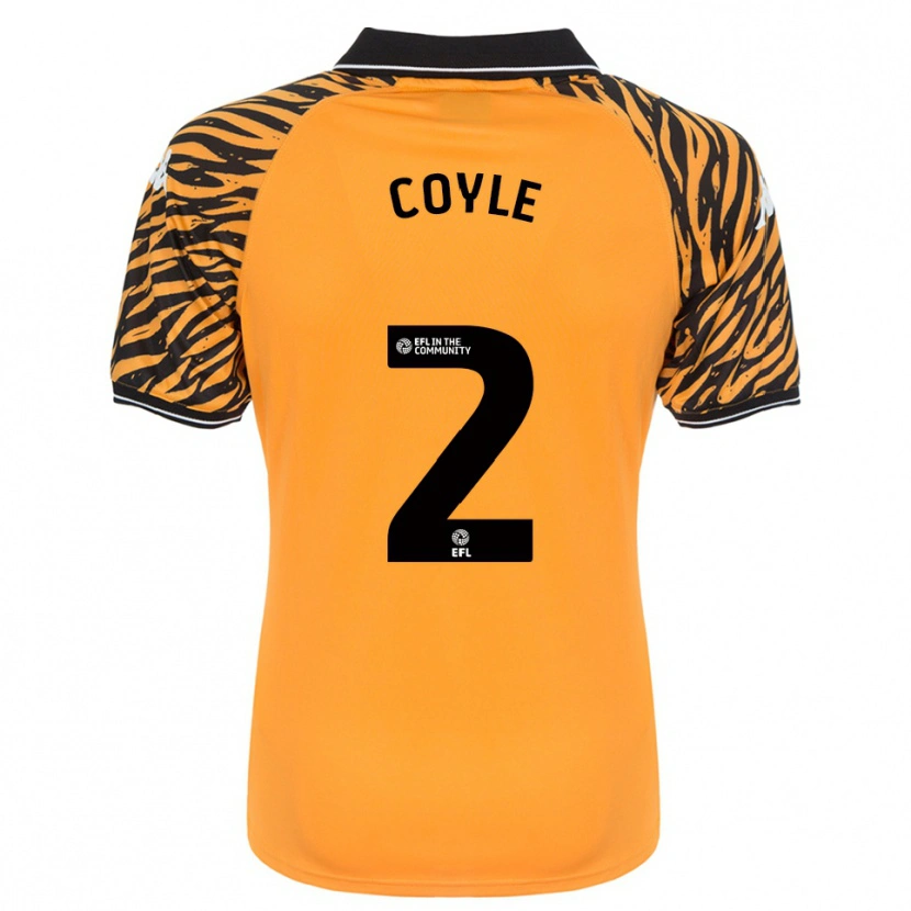 Danxen Enfant Maillot Lewie Coyle #2 Orange Noir Tenues Domicile 2025/26 T-Shirt