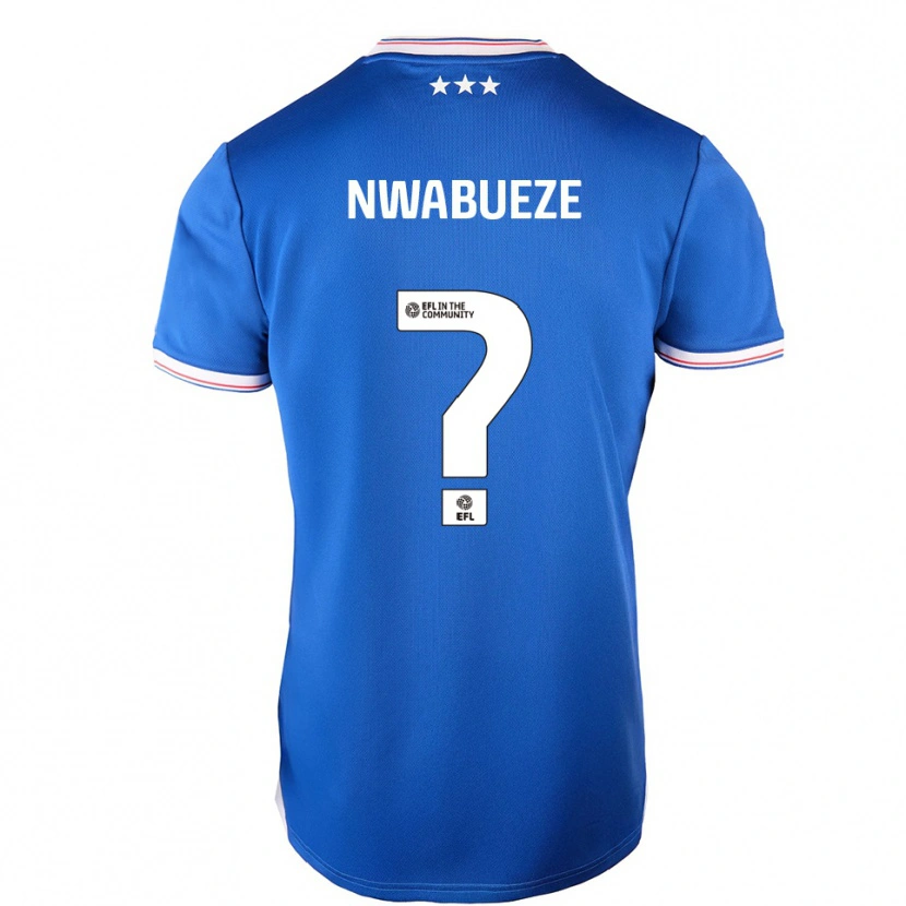 Danxen Enfant Maillot Jesse Nwabueze #0 Bleu Blanc Tenues Domicile 2025/26 T-Shirt