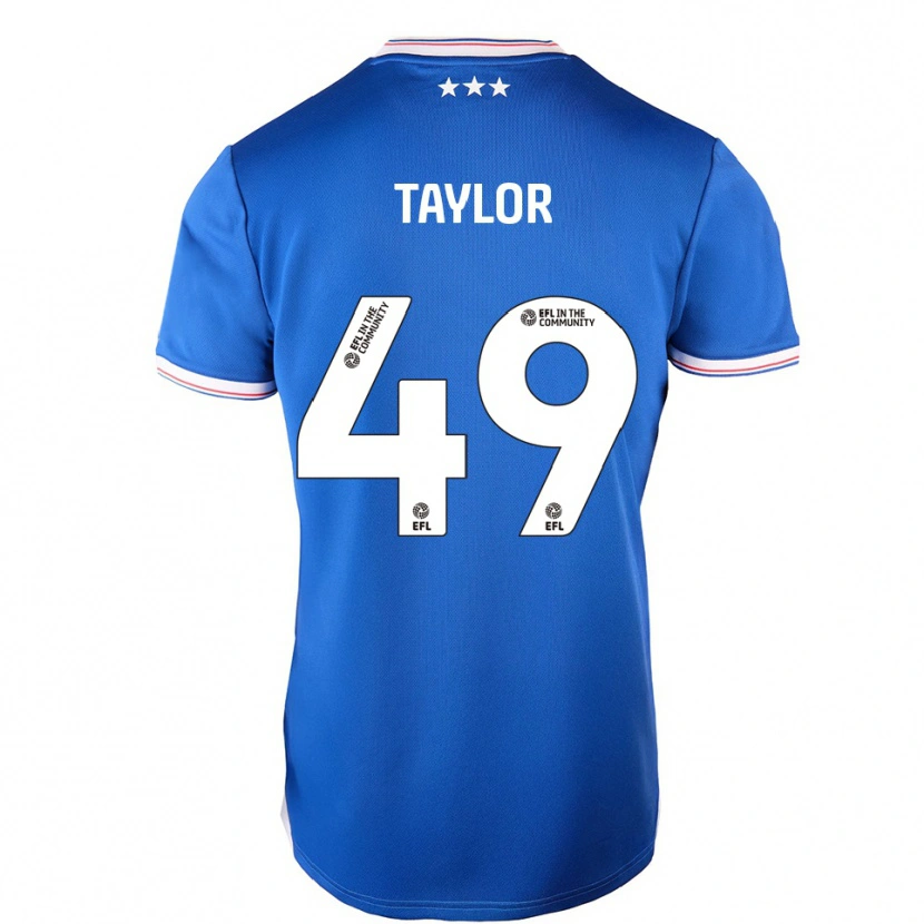 Danxen Enfant Maillot Tom Taylor #49 Bleu Blanc Tenues Domicile 2025/26 T-Shirt