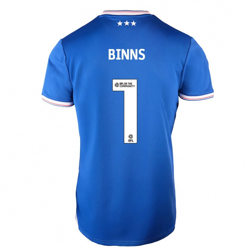 Danxen Enfant Maillot Charlie Binns #1 Bleu Blanc Tenues Domicile 2025/26 T-Shirt
