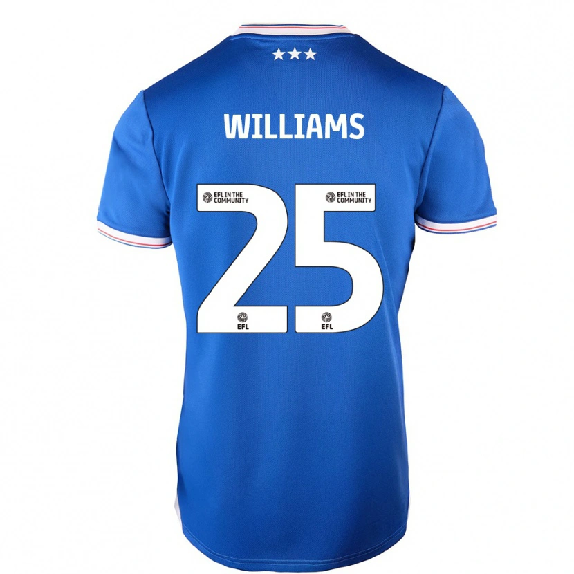 Danxen Enfant Maillot Erin Williams #25 Bleu Blanc Tenues Domicile 2025/26 T-Shirt