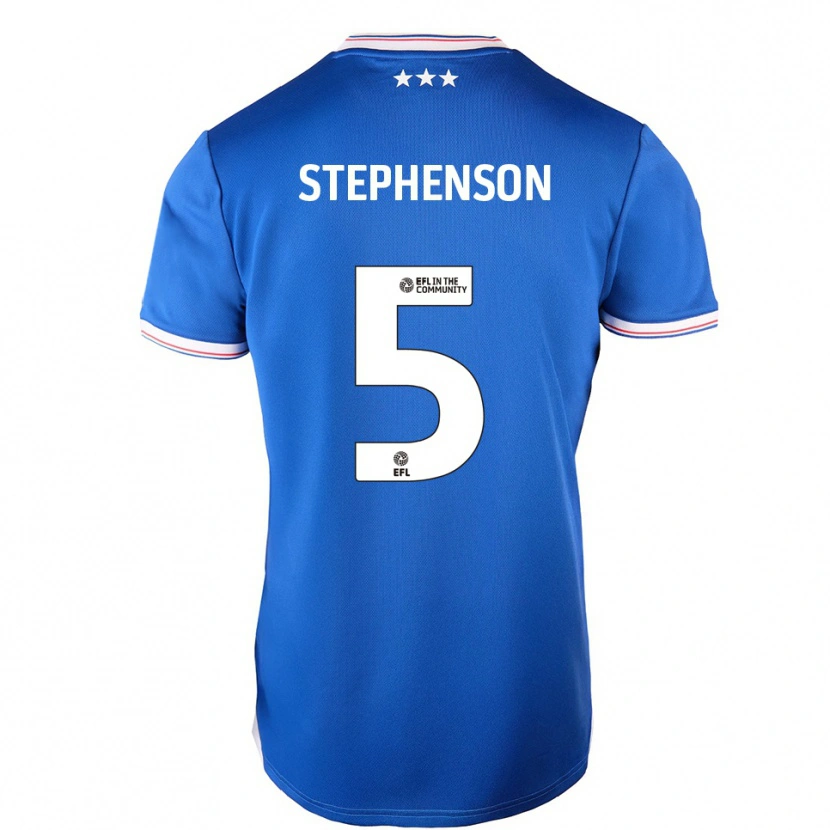 Danxen Enfant Maillot Sean Stephenson #5 Bleu Blanc Tenues Domicile 2025/26 T-Shirt