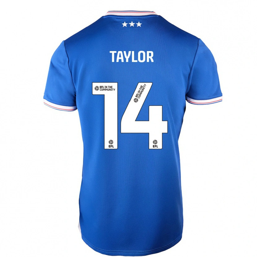 Danxen Enfant Maillot Jack Taylor #14 Bleu Blanc Tenues Domicile 2025/26 T-Shirt