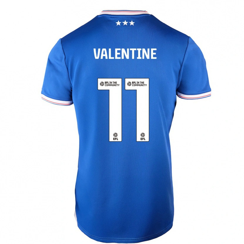 Danxen Enfant Maillot Nico Valentine #11 Bleu Blanc Tenues Domicile 2025/26 T-Shirt
