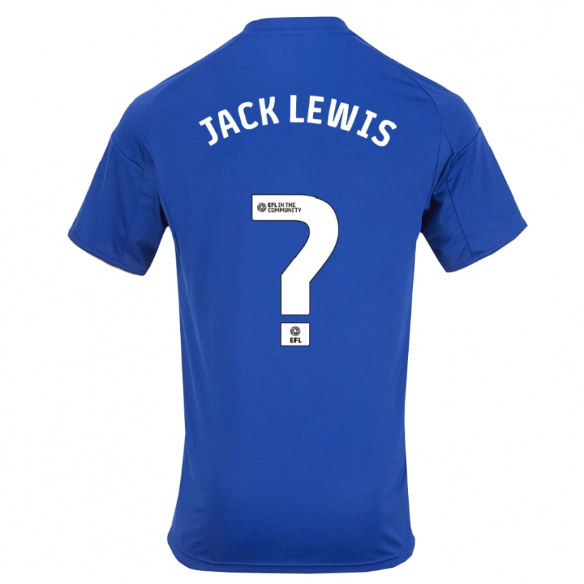 Danxen Enfant Maillot Jack Lewis #0 Bleu Or Tenues Domicile 2025/26 T-Shirt