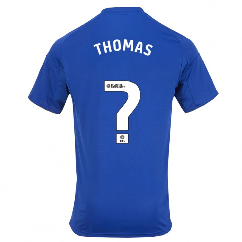 Danxen Enfant Maillot Tristan Thomas #0 Bleu Or Tenues Domicile 2025/26 T-Shirt