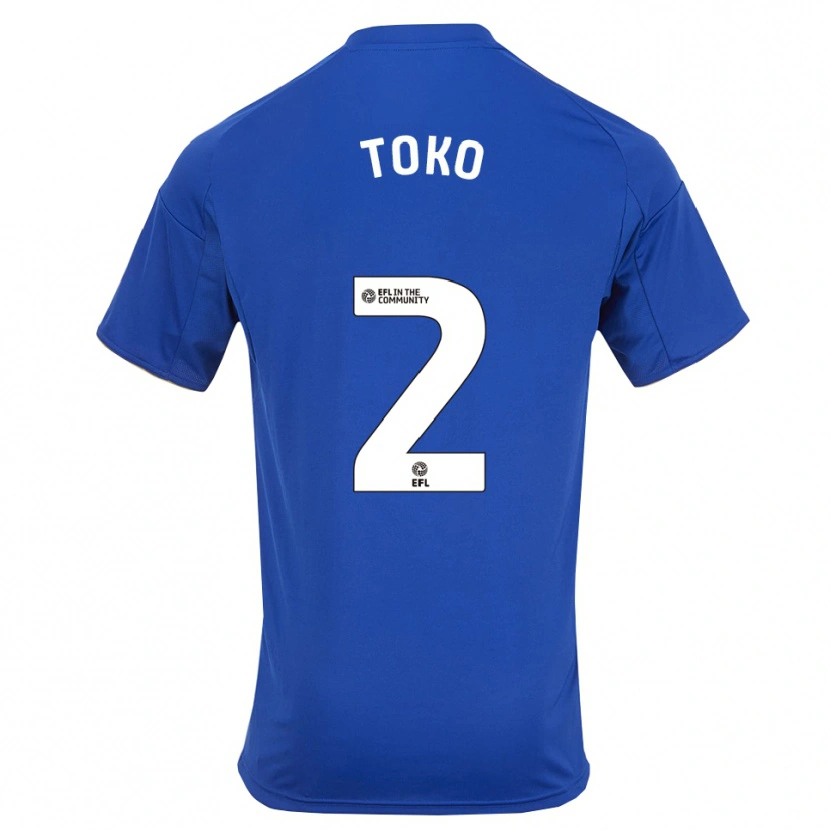 Danxen Enfant Maillot Michael Toko #2 Bleu Or Tenues Domicile 2025/26 T-Shirt