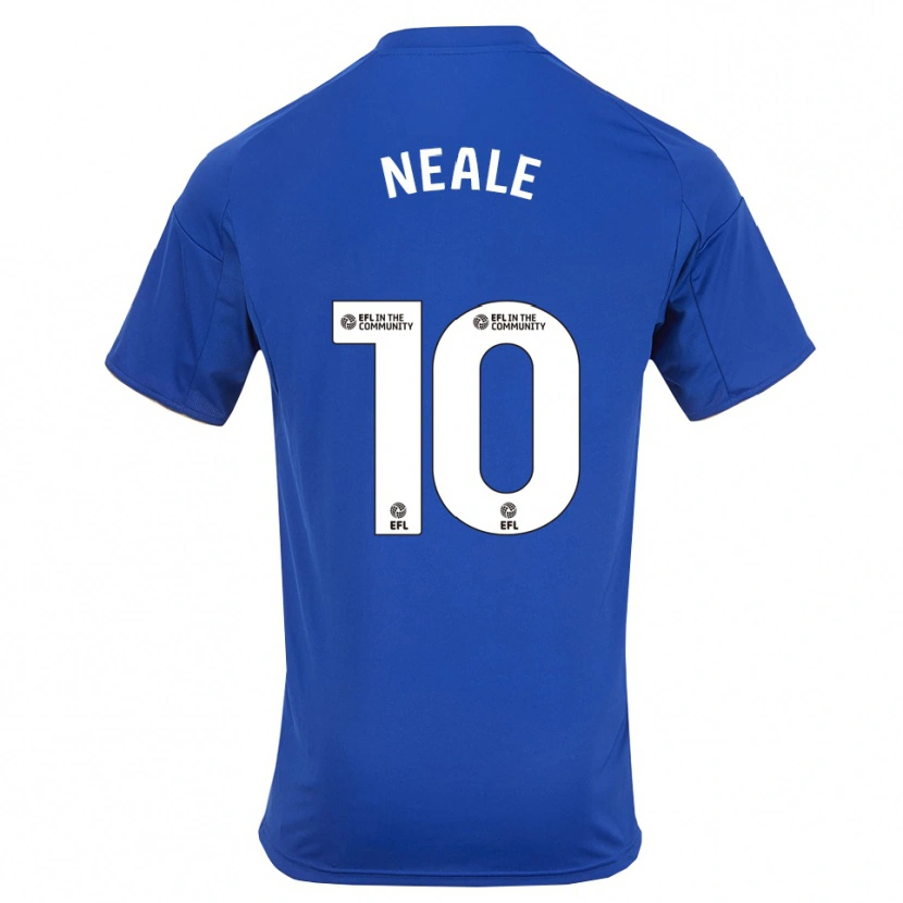 Danxen Enfant Maillot Tommy Neale #10 Bleu Or Tenues Domicile 2025/26 T-Shirt